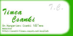 timea csanki business card
